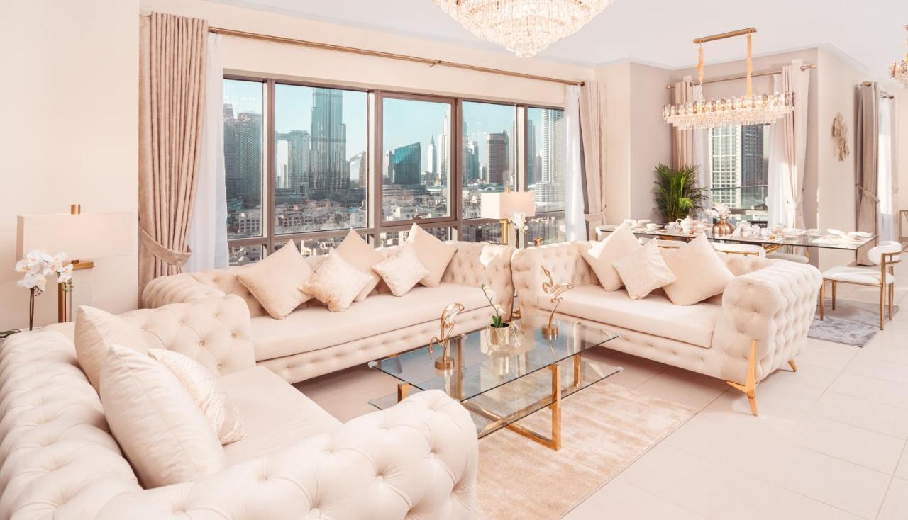 Elite Royal Apartment - Panoramic Full Burj Khalifa, Fountain & Skyline View - Baron Dubai Bagian luar foto